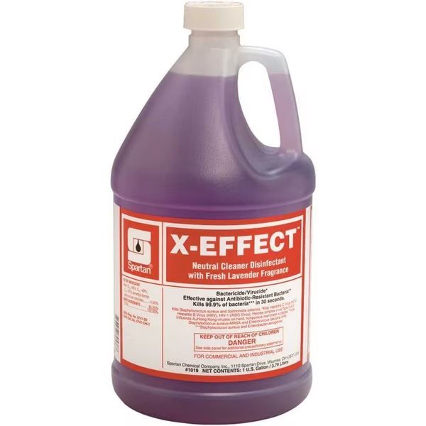 X-Effect 1 Gal. Fresh Lavender Scent One Step Cleaner/Disinfectant, 4PK, Spartan Chemical, Mfr#: 101904